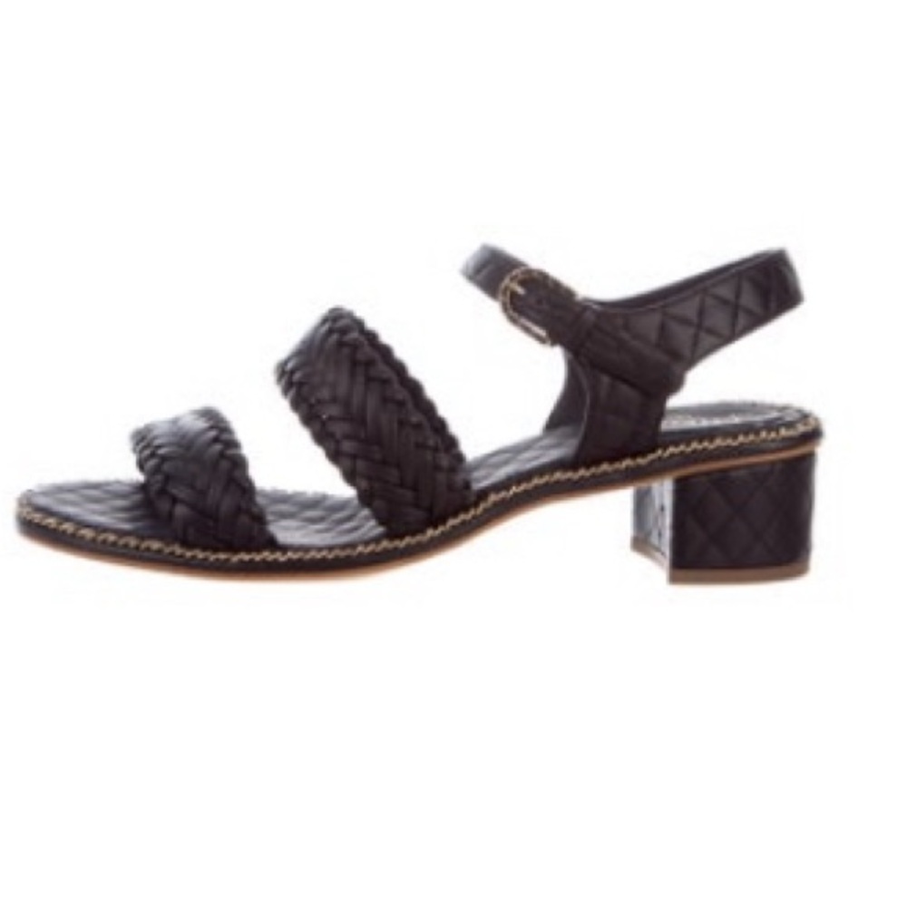 CHANEL Black Braided Women's Sandals